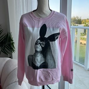 Ariana Grande Dangerous Woman Tour Pink Sweatshirt Merch | S